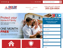 Tablet Screenshot of deltaalarms.com